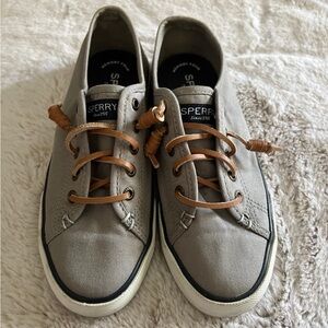 Sperry Top Sider Slip On Canvas Sneaker Grey